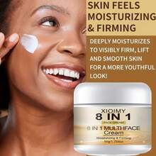 Xioimy 8效合1多效保湿霜，50克。深层滋养肌肤，补充水分，有效对抗干燥和暗沉。提供深层补水，改善整体肤质。适合所有肤质。 - 白色 - 查看 6