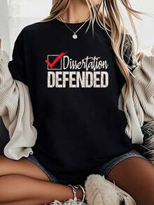 Camiseta Unisex 100% Algodón para Graduación de Doctorado - Camisetas Gráficas 100% Algodón para Mujer, Ropa de Verano - Negro - Ver 1