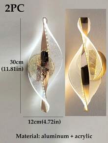 1pc/2pcs Modern Acrylic Wall Lamp, High Transmittance Acrylic Lamp Body, LED Light Strip, Suitable For Bedroom, Living Room, Study, Bedside, Corridor And Other Decorative Wall Lamps - Multicolor - View 21