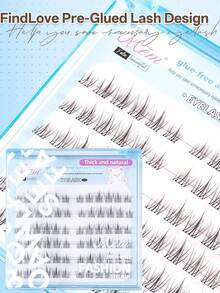 72pcs Glue-Free Sunflower False Eyelashes, Large Capacity! Slouchy Person Glue-Free Self-Adhesive Sunflower False Eyelashes, Single Cluster No Glue Required For Beginners, Easily Enlarge Eyes, Ready To Use - C - View 10