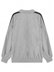 YCYC Women's Casual Versatile Zip-Up Sweatshirt Jacket, Sporty Style - Grey - View 5