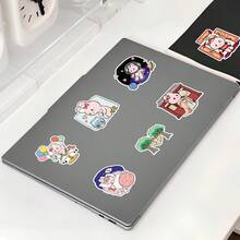 51pcs Colorful Painted Original Cute Pink Rabbit Cartoon Animal Decorative Stickers For Phone Case, Notebook Scrapbook Supplies Stationery Funny Stickers - 51 Original Photos Of a Pink Bunny's Daily Life. - View 10