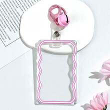 1pc Minimalist Sliding Transparent Card Holder, Student Campus Card, Bus/Metro Card Protector Case, Unisex - Card Sleeve - View 10