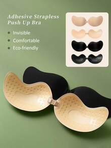 1 pieza/2 piezas Sujetador adhesivo invisible sin tirantes, sujetador sin espalda reutilizable y resistente al agua para vestidos de fiesta, bodas y fiestas - Multicolor - Ver 2