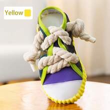 Dog Toy For Chewing, Self-Entertainment, Boredom Relief, Durable And Sound-Making Slipper For Teddy Puppies To Expend Energy, Pet Supplies - Yellow - View 6