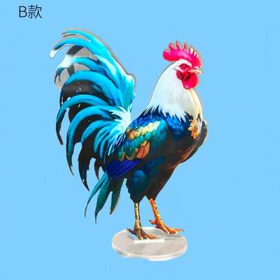 Rooster Figurine With Its Vibrant Plumage And Upright Posture Becomes The Lively Focal Point In The Garden, Adding Dynamic And Natural Elements To The Greenery Space. The Rooster's Characteristic Of "Crowing At Dawn" Also Imbues It With The Practical Meaning Of Awakening Vitality And Guarding The Home, Often Used To Decorate The Courtyard And Balcony, Conveying A Positive And Uplifting Living Spirit.