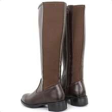 Women's High-Top Riding Boot With Side Zipper, Comfortable, Low Heel, Non-Slip, Stylish Winter Fashion - Coffee Brown - View 8