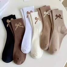 女士蝴蝶结印花休闲短袜 - 彩色 - 查看 5