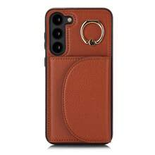 PU 人造皮革手機殼，適用於 Galaxy A17 A56 A36 A26 A16 A55 A35 A15 A54 A14 A73 A53 A13 A72 A52 A71 A51 4G 5G，附環形支架，RFID 防盜錢包手機殼，適用於 Galaxy S26 S25 Edge S24 S23 S22 S21 FE Plus Ultra，附支架卡槽保護殼 - 棕色 - 查看 33