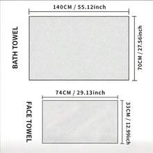 Khăn tắm cỡ lớn và dày dặn, 100% cotton, mềm mại và thấm hút tốt, không bị rụng lông, thích hợp sử dụng tại nhà và khách sạn. - Màu Xám nhạt - Xem 5