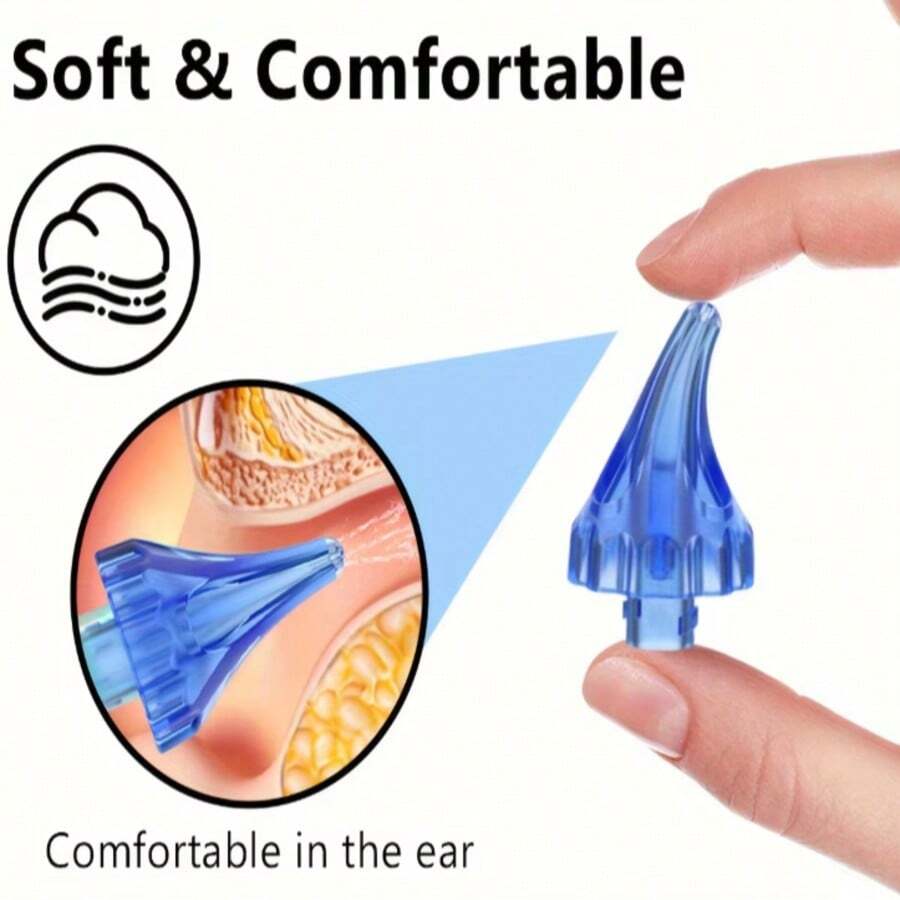 2pcs Ear Wax Cleaning Tool, Ear Wax Cleaning Spray Head, Adult Healthy Ear Care - One Size - View 1