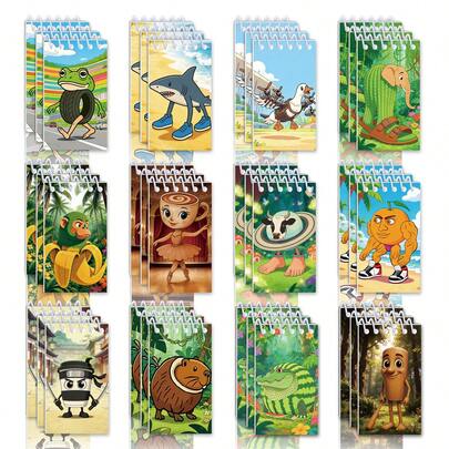 1 set/12 piezas Cuaderno con temática de Shanhaijing, libro de horarios, libro de cuentas para niños, regalo de cumpleaños, el regalo perfecto para vacaciones, un presente para fans y amigos