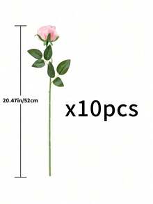 1/6/10 bó hoa hồng lụa nhân tạo, hoa hồng giả như thật thích hợp cho ngày lễ tình nhân, ngày của mẹ, đám cưới, trang trí tiệc, quà tặng, hoa đeo tay, trang trí nhà cửa (màu hồng) - Hồng - Xem 9