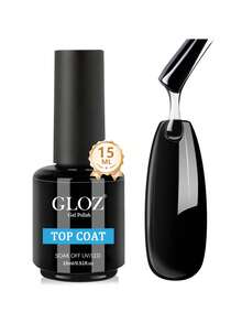 GLOZ Gel Nail Polish Top Coat - No-Wipe Top Coat, High Gloss Long-Lasting Top Gel Suitable For Clear Nail Gel And Acrylic Nails, Suitable For Home DIY And Nail Salon - 無色 - 查看 9