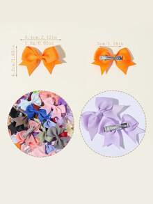 6 chiếc kẹp tóc hình bướm ombre, kiểu dáng tươi mới và năng động dành cho trẻ em. - Màu tím - Xem 6