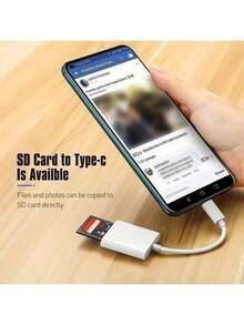 1 pieza Adaptador Lector de Tarjeta SD Compatible con iPhone 17/16/15 Pro Max/15 Pro/15 Plus/15/14/13/12/11/XS/XR/8/7/6, S26/S25/S24/S23/S22/S21/S20 Ultra Plus, Series, Lector de Tarjeta Plug and Play - Blanco - Ver 2