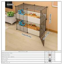 可扩展互锁式宠物游戏围栏，适用于兔子、豚鼠、小猫、小狗和其他小型动物 - 彩色 - 查看 17
