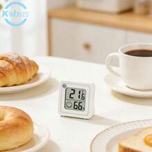 White Temperature & Humidity Monitor, Comfort Display, High Precision, Easy-To-Read LCD Screen, Auto Shut-Off, Durable ABS Material, Suitable For Home And Office Use - Applicable To 100 Scenarios - View 8
