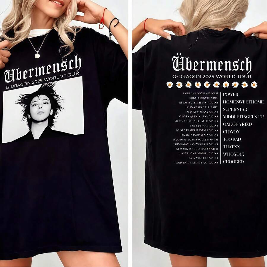 Ubermensch Gdragon Shirt, Kpop Tour Shirt, Gdragon  Graphic T-Shirt - màu đen - Xem 1