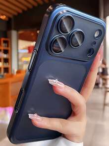 [Customized] Personalized Customized DIY Name Phone Case Suitable For IPhone 17 Pro Max, 17 Pro, 17 Air, 17, 16 Pro Max, 16 Pro, And 16, 15, 14, 13, 12 With Camera Protection Back Cover - Blue - View 4