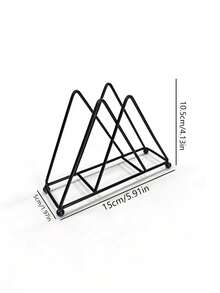 1个多功能立式纸巾架，三角形镂空铸铁设计，厨房酒店餐厅餐桌纸巾收纳架，餐巾纸架 - 查看 9