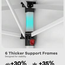 Carpa plegable de 3 x 3 m, fácil de montar, con 3 alturas ajustables, impermeable, con protección UV, incluye 4 sacos de arena y bolsa de transporte para camping, fiestas y eventos. - Blanco - Ver 4