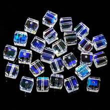 QIAO 100pcs 4mm AB Color Crystal Beads, Austrian Cubic Beads For Jewelry Making, Glass Beads For DIY Bracelets, Earrings, Necklaces, Assorted Shapes And Colorful Set, DIY Phone Charms - Multicolor - View 18