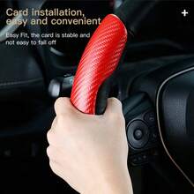 2pcs Durable Classic Leather Steering Wheel Cover, Comfortable Grip, Anti-Slip, Strong Adhesion, Universal Car Steering Wheel Protector, Auto Interior Decor, Leather - Multicolor - View 6