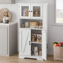 Techigher Storage Cabinets - White - View 3