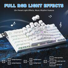 ATTACK SHARK R82HE 75% Mechanical Keyboard | 8K Polling Rate 0.08ms Latency | RGB HIFI Sound Effect For E-Sports Gaming - View 6
