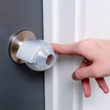 2个透明橡胶门把手套，防滑硅胶门把手保护套，带减震功能，易于开启，装饰性门把手，适合关节炎患者和老年人，家居安全装饰 - 彩色 - 查看 8
