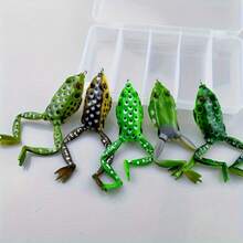 5-Pack Frog Fishing Lures, Weedless Soft Topwater Baits For Bass, Trout, Pike & Snakehead Fishing - 5pcs Frog Lure Set - View 7