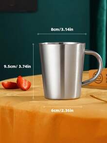 1個 304不鏽鋼個性化咖啡杯 300ml，客製化工業風雙層真空保溫隨行杯，可堆疊雙層冰咖啡杯，防漏飲水杯，適用冷熱水，伴娘伴郎禮物 - 彩色 - 查看 7