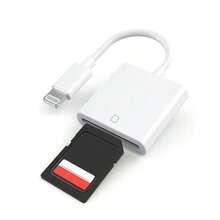 1 pieza Adaptador Lector de Tarjeta SD Compatible con iPhone 17/16/15 Pro Max/15 Pro/15 Plus/15/14/13/12/11/XS/XR/8/7/6, S26/S25/S24/S23/S22/S21/S20 Ultra Plus, Series, Lector de Tarjeta Plug and Play - Blanco - Ver 8