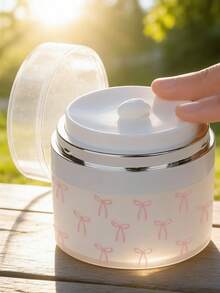 Bow Tie Pattern Airless Pump Bottles Jars,Air Pump Container For Cream,Pump Moisturizer Container, Empty Acrylic Makeup Cosmetic Containers With Pump, Refillable Travel Size Containers Airless Lotion Jar With Lid For Thick Moisturizer, Skincare Cream, Clear, Makeup Organizer - MultiWarna - View 11