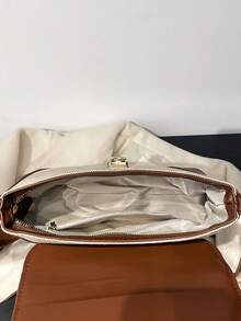 Túi đeo vai dáng baguette thiết kế retro độc đáo dành cho nữ, mẫu mới thời trang tối giản mùa xuân/hè, đa năng, phù hợp đi làm hàng ngày. - màu nâu - Xem 8