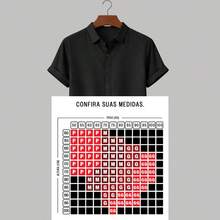 Italian Collar Shirt Short Sleeve Slim Fit Casual - 黑色 - 查看 3
