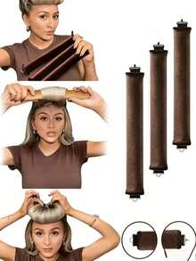 1pc/4pcs No Heat Curler, Hair Band Curler And Hot Curler, Made Of Soft High Elastic Rubber, No Heat Needed, Hair Styling Tool Accessory - Multicolor - View 2