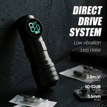 Kiss Of Dragon قطعة واحدة F170 قلم آلة وشم لاسلكي، بطارية 1900mAh، ضربة 3.5mm، محرك دوار مباشر مع شاشة LED رقمية، وضع عمل النقاط لفناني الوشم المبتدئين - متعدد الألوان - مشاهدة 8