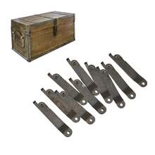 10 juegos de bisagras de soporte plegables, tapa de hierro resistente a la corrosión y antioxidante, bisagra de soporte para cajas de madera, caja de joyería, gabinete - A - Ver 6