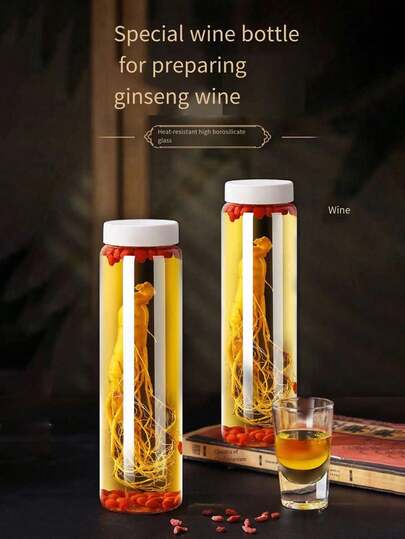 1 Piece Of High Borosilicate Glass Wine Bottle, Empty Bottle, Special White Wine Bottle For High-End Wine, Sealed Wine Storage Container, Family Hotel Shopping Mall Supplies