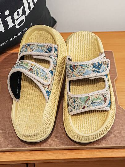 Sandalias de hombre con tiras cruzadas, sandalias casuales versátiles para exteriores, calzado de playa, chanclas antideslizantes para el hogar y el baño