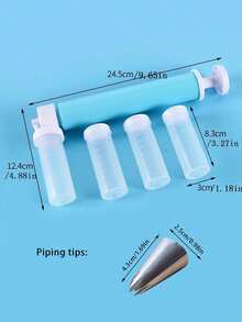 1 Set Manual Cake Decorating Spray Gun, DIY Baking Cake Spray Pump Decorating Tool, Cake Spray Gun Kit, Suitable For Kitchen Cupcake Dessert Decoration - Multicolor - View 12