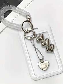 一套学生证夹带挂绳，黑白两色，学校/办公用品 - 愛心掛件款式 - 查看 7