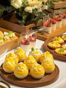 10/20个装塑料甜点杯，带勺子，酸奶杯/水果杯/开胃菜杯，适合派对，迷你甜点杯，可盛放布丁、水果、冰淇淋，婚礼用品 - 透明 - 查看 7