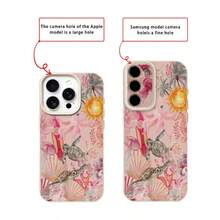 1pc TPU Material Cute Sea Turtle & Shell Patterned Phone Case, Compatible With Iphone 17 Pro Max/17/16 Pro Max/15/13/12/11, S20 FE/A15/S24/A55, Note 11/12/13 Pro, Full Coverage Anti-Drop Soft Protective Cover - White - View 7