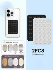 48pcs Double-Sided Suction Cup Phone Holder, 24 Suction Cups Per Side, Detachable, Waterproof, 360° Rotation, Suitable For Bathroom Wall, Glass Mirror, Vanity, And Other Smooth Surfaces (Not For Rough Walls), Compatible With All Smartphones And Tablets, Including IOS And Android, Great Birthday Gift For Family And Friends, Phone Accessory - Multicolor - View 26