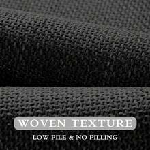 1/3pcs Set Linen-Like Anti-Slip Absorbent Bath Mat, Silica Gel Vintage Pattern Bathroom Mat, U-Shaped Toilet Rug, Washroom Sink Foot Pad, High Quality Thick 6.3mm - Right-angled Square - Black - View 4