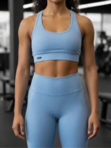 Top Fitness K2b Original Cropped Racerback Sport Fitness - Baby Blue - View 4
