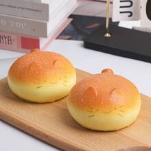 1个可爱柔软慢回弹逼真面包模型，湿润道具，适用于摄影、烘焙装饰和展示 - 彩色 - 查看 9